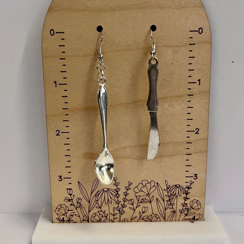 Bon Appetit earrings: whimsical spoon & knife earrings